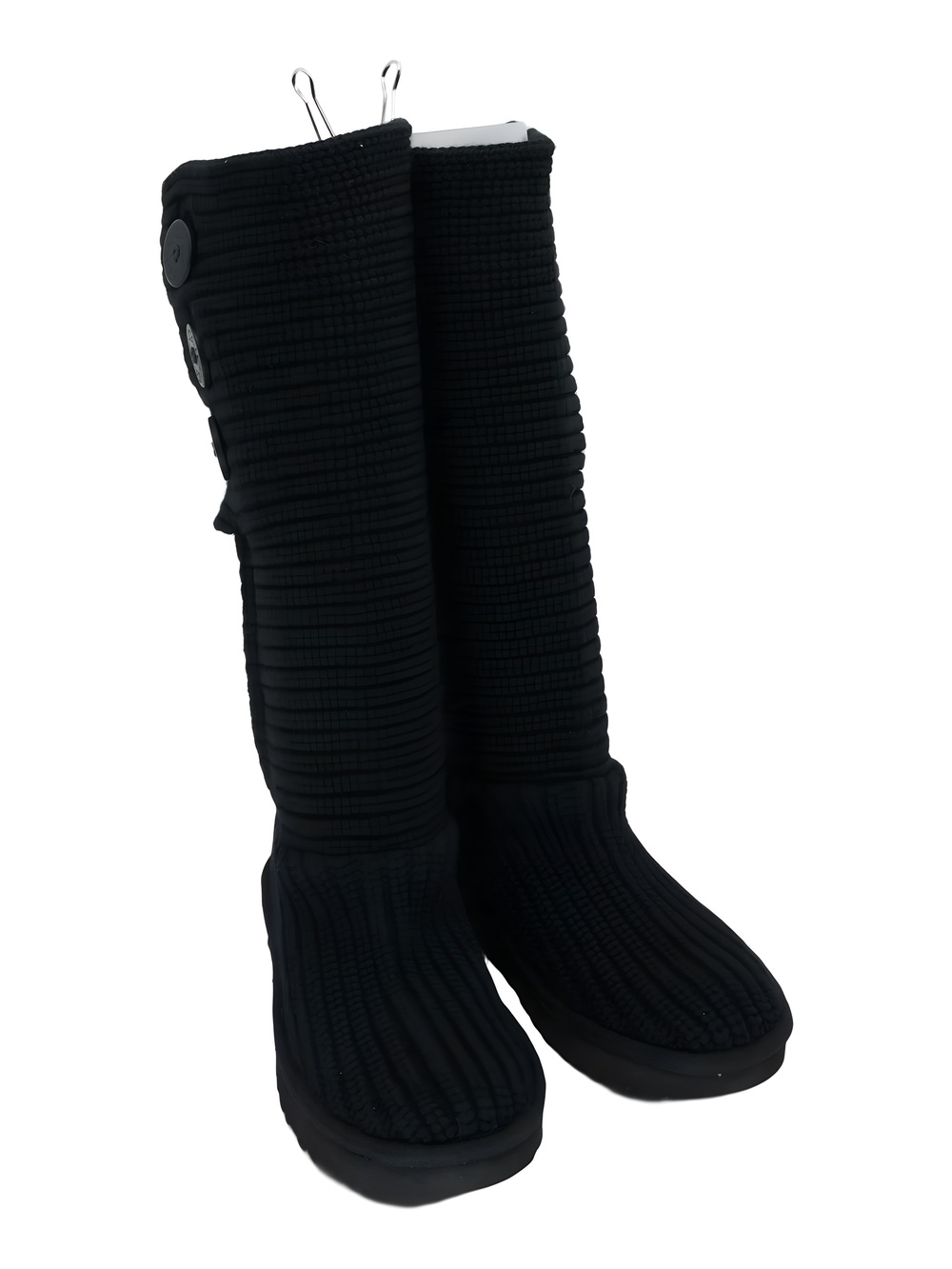 UGG Women's Classic Cardy Winter Boot Knit Fashion Boot Black Size 5M